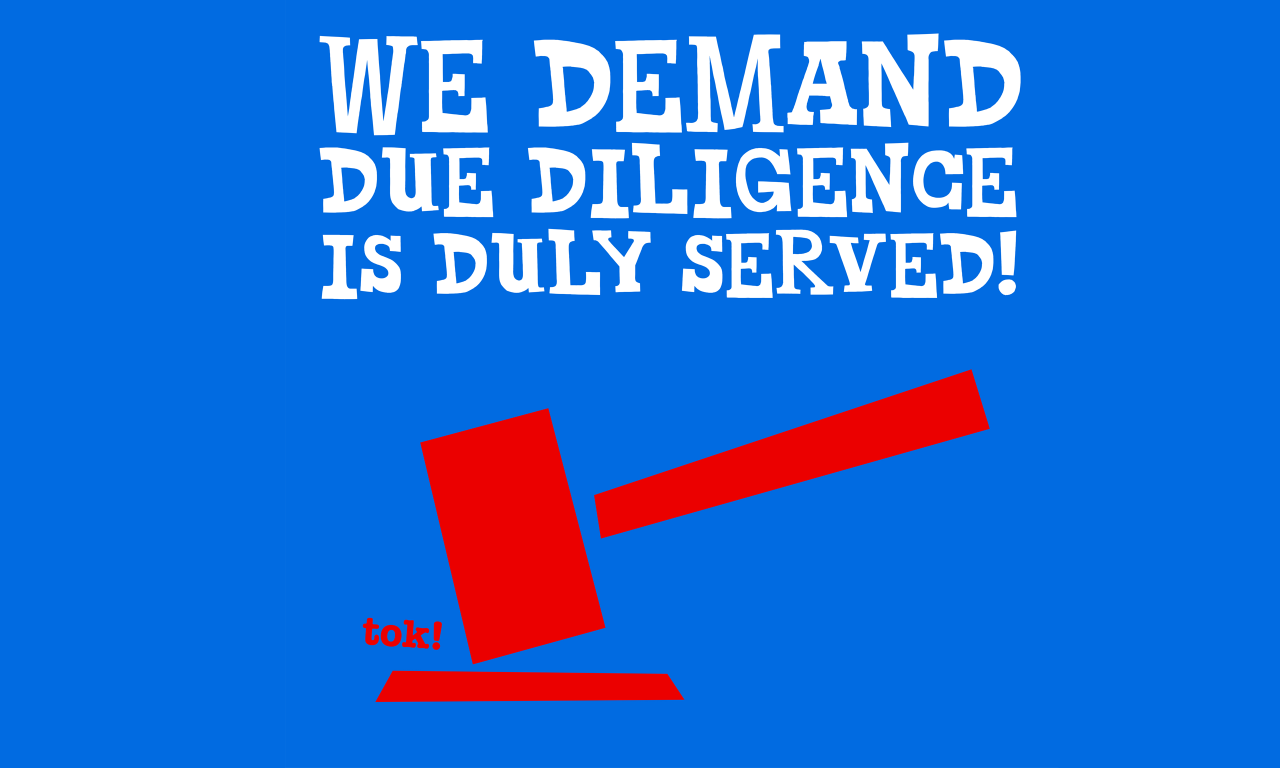 Make some noise for the Dutch gov's commitment to due diligence 