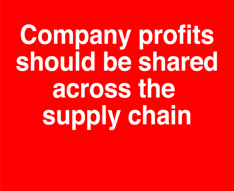 Company profits should be shared