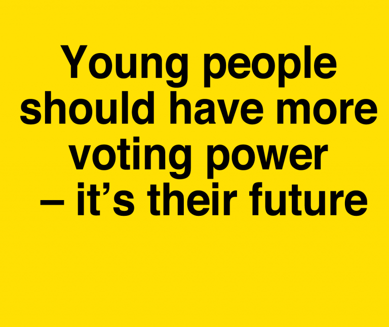 Young people should have more voting power