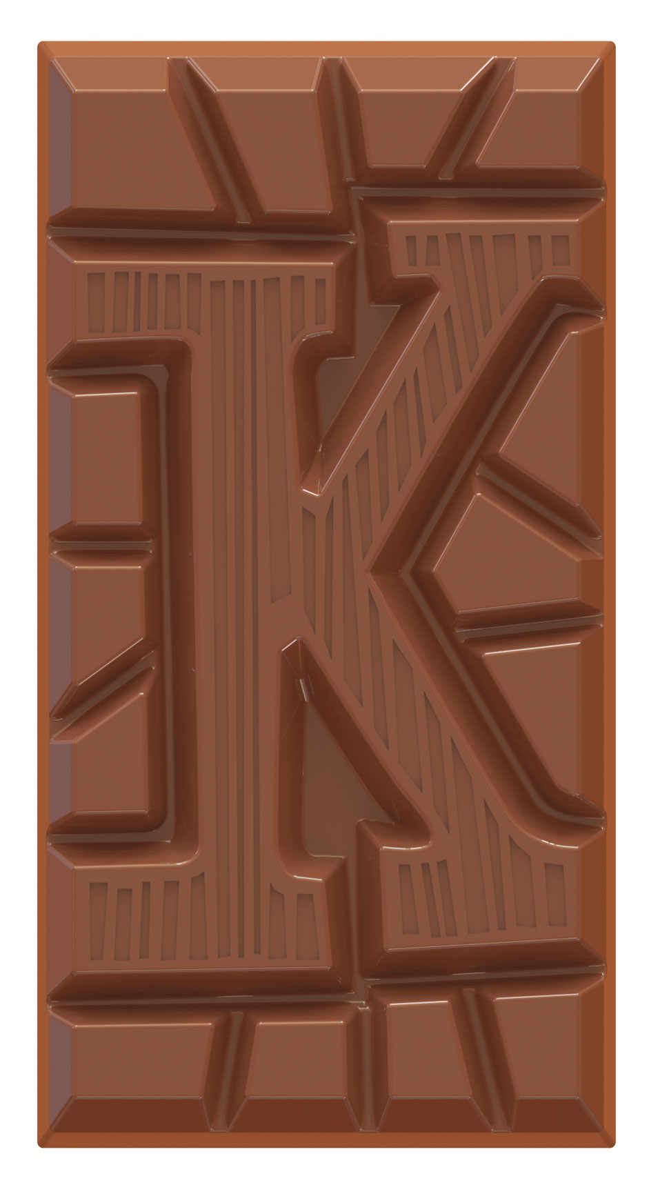 chocoladeletter reep melk K