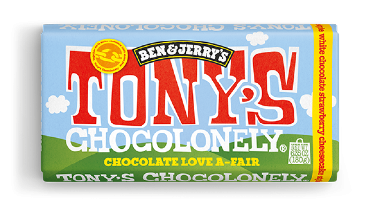 tony's chocolonely white strawberry cheesecake bar